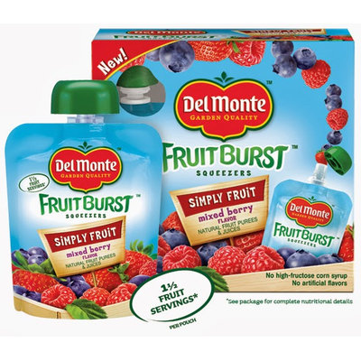 Del Monte® Fruit Burst® Squeezable Fruit Mixed Berry Flavored Fruit