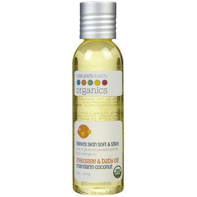 Nature's Baby Organics Baby Oil - Mandarin Coconut - 4 oz