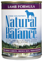 Natural Balance Ultra Premium Lamb Formula Canned Dog Food