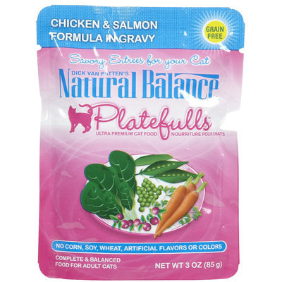 Natural Balance Platefulls - Chicken & Salmon - 24 x 3 oz