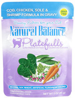 Natural Balance Platefulls - Cod, Chicken, Sole & Shrimp - 24 x 3