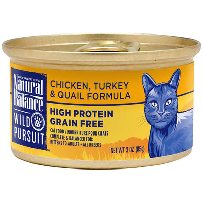 Natural Balance Wild Pursuit Cat Food - Chicken, Turkey & Quail