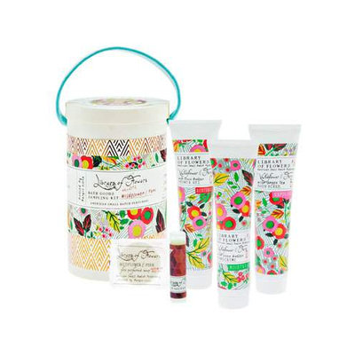 The Wildflower & Fern Field Bath Goods Sampling Kit Library of Flowers