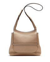 THE ROW Sideby Pebbled Calfskin Shoulder Bag, Beige
