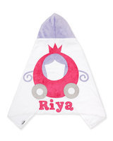 The Carriage Hooded Towel, White/Pink - Boogie Baby