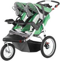 Schwinn Turismo Double Jogging Stroller - Green & Black Green/black