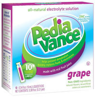 PediaVance - All-Natural Electrolyte Solution Grape - 10 x .34 oz. Liquid Sticks