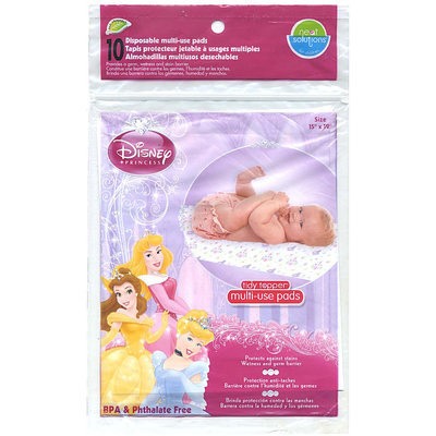 Neat Solutions Tiddy Topper Multi Use Pad - Green Disney Princess - 10 ct