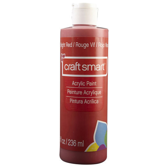 Acrylic Paint, 8 oz in Bright Red by Craft Smart Reviews 2019