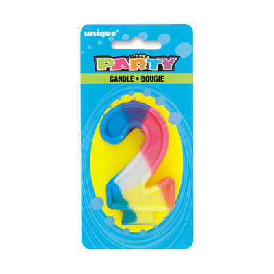 Ddi Candle, Rainbow Numeral #2(Case of 360)