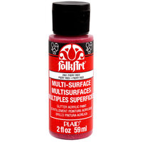 Multi-Surface Glitter Acrylic Paint in Fiery Red by FolkArt