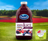 Ocean Spray 100% Juice Cranberry Blueberry Blackberry