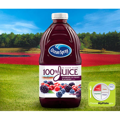 Ocean Spray 100% Juice Cranberry Blueberry Blackberry