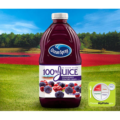 Ocean Spray 100% Juice Cranberry Concord Grape
