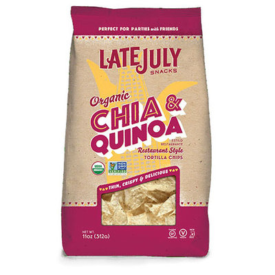 Late July® Snacks Restaurant Style Tortilla Chips Organic Chia and Quinoa