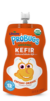 Lifeway Organic Creamy Orange ProBugs Whole Milk Kefir