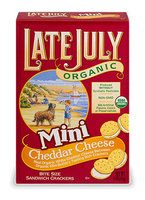 Late July® Snacks Classic Crackers Organic Sandwich Mini Cheddar Cheese