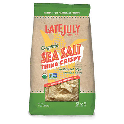 Late July® Snacks Restaurant Style Tortilla Chips Organic Sea Salt Thin and Crispy