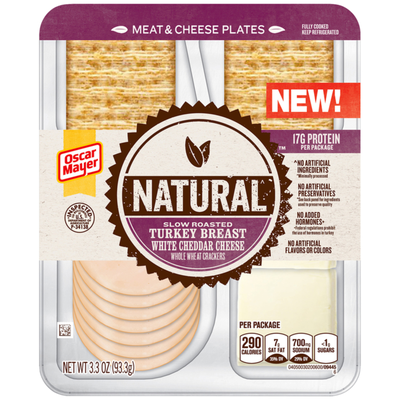 Oscar Mayer Natural Slow Roasted Turkey & Cheddar Meat & Cheese Plates
