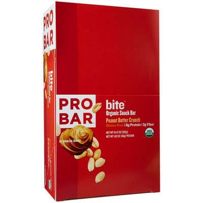 ProBar Bite Organic Snack Bar Peanut Butter Crunch 12 Bars - Vegan