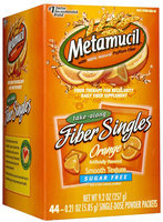 Metamucil Sugar Free Smooth Texture Powder Packets Orange