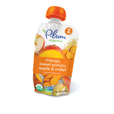Plum Organics Second Blends Mango, Sweet Potato, Apple & Millet