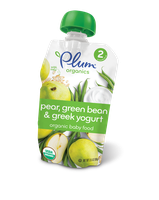Plum Organics Second Blends Pear, Green Bean & Greek Yogurt