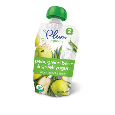 Plum Organics Second Blends Pear, Green Bean & Greek Yogurt