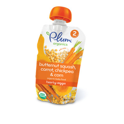 Plum Organics Second Blends Hearty Veggie Meal: Butternut Squash, Carrot, Chickpea & Corn