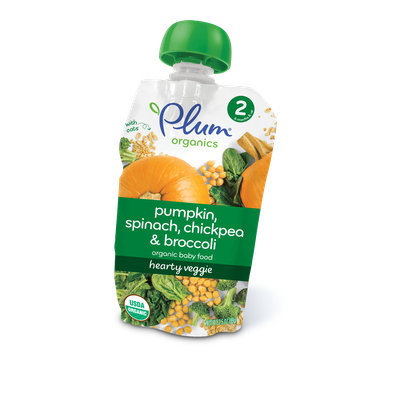 Plum Organics Second Blends Hearty Veggie Meal: Pumpkin, Spinach, Chickpea & Broccoli