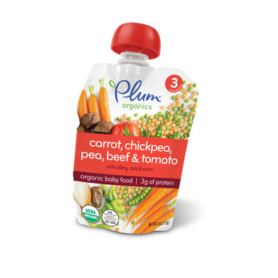 Plum Organics Stage 3 Meals Carrot, Chickpea, Pea, Beef & Tomato With Celery, Date & Onion