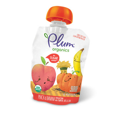 Plum Organics Smoothie Peach & Banana