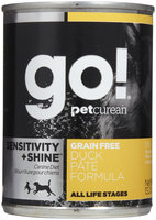 Go! Sensitivity+Shine Grain Free Duck Pate - 12x13.2oz