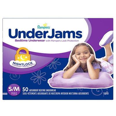 Pampers® UnderJams™ Diapers Bedtime Underwear Girls Size S/ M
