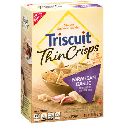 Nabisco Triscuit - Crackers Thin Crisps - Baked Whole Grain Wheat Parmesan Garlic