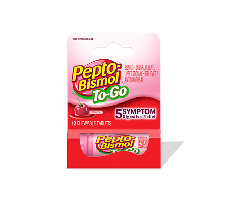 Pepto-Bismol To-Go Cherry Chewable Tablets