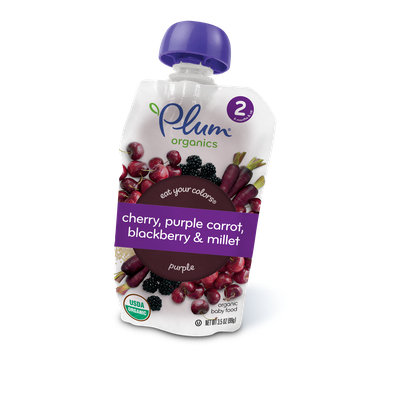 Plum Organics Eat Your Colors® Cherry, Purple Carrot, Blackberry & Millet