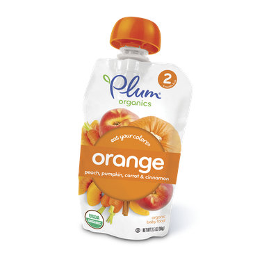 Plum Organics Eat Your Colors® Orange – Peach, Pumpkin, Carrot & Cinnamon