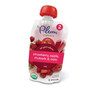 Plum Organics Eat Your Colors® Strawberry, Apple, Rhubarb & Oats