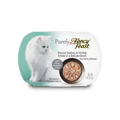 Fancy Feast® Natural Seabass & Shrimp Wet Cat Food In A Delicate Broth