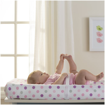 BreathableBaby Wick-Dry Changing Pad Cover- Pink Dot