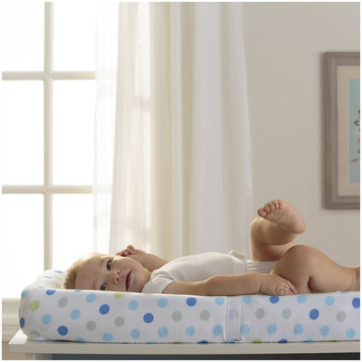 BreathableBaby Wick-Dry Changing Pad Cover- Blue Dot