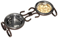 QT Dog Wrought Iron Classic Pet Diner Copper, 1 Pint