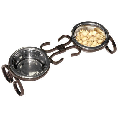 QT Dog Wrought Iron Classic Pet Diner Copper, 1 Pint