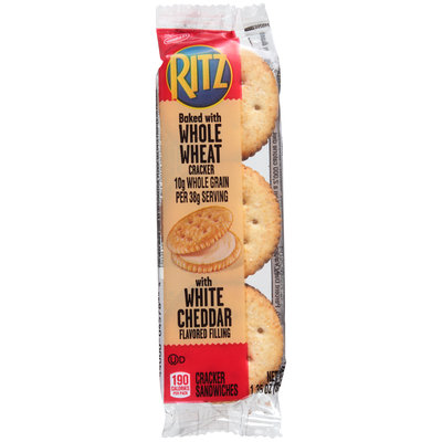 Nabisco RITZ Crackers Whole Wheat Sandwich And White Cheddar