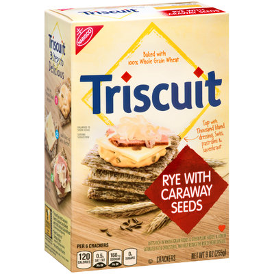 Nabisco Triscuit - Crackers - Baked Whole Grain Wheat Rye with Caraway Seeds