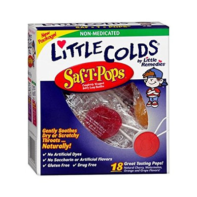 LITTLE REMEDIES® LITTLE COLDS SOOTHING THROAT SAF-T-POPS