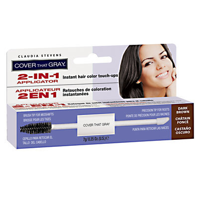 Claudia Stevens Cover That Gray 2-In-1 Applicator Dark Brown