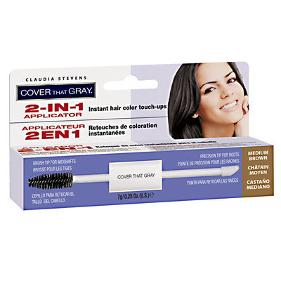 Claudia Stevens Cover That Gray 2-In-1 Applicator Medium Brown