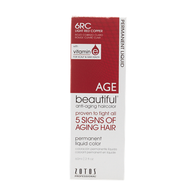 AGEbeautiful Anti-Aging Permanent Liquid Haircolor with Vitamin E 6RC Dark Red Copper